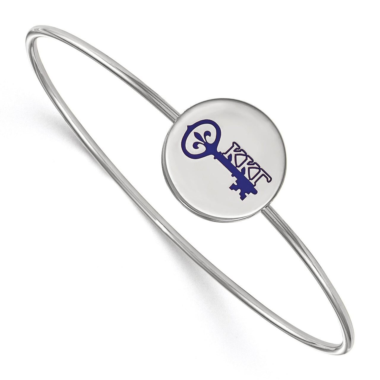 Kappa Kappa Gamma Enameled Slip-on Bangle Sterling Silver SS048KKG-7, MPN: SS048KKG-7, 886774610580