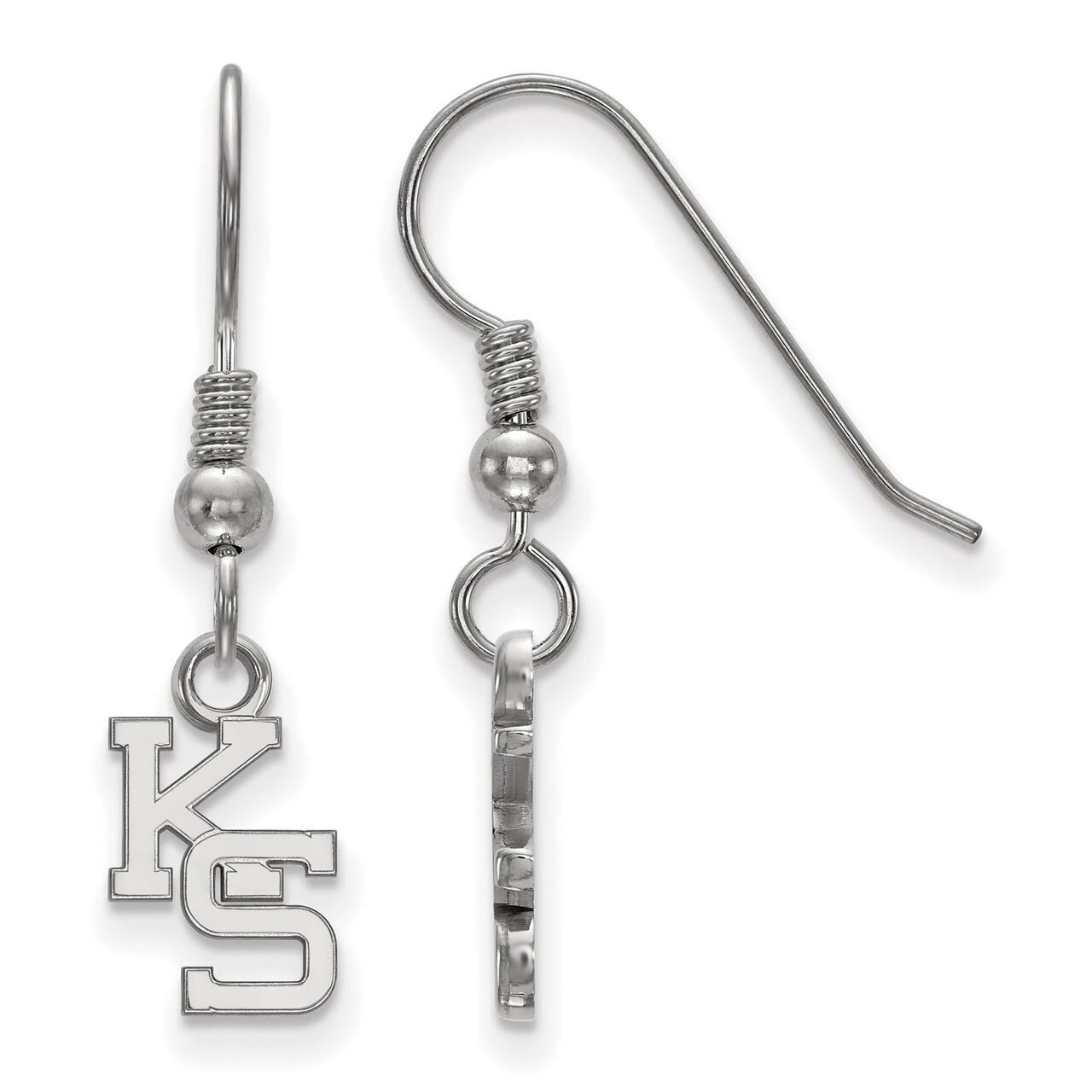Kansas State University Extra Small Dangle Earring Wire Sterling Silver SS048KSU