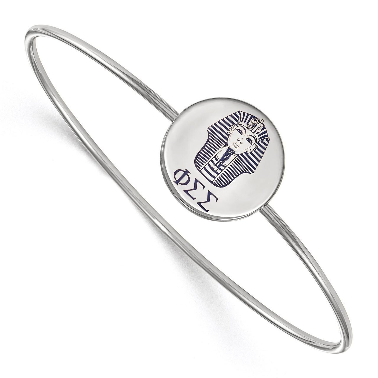 Phi Sigma Sigma Enameled Slip-on Bangle Sterling Silver SS048PSS-7, MPN: SS048PSS-7, 886774610610