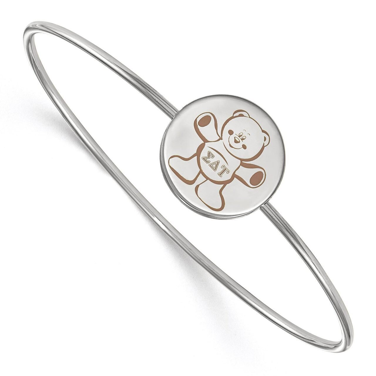 Sigma Delta Tau Enameled Slip-on Bangle Sterling Silver SS048SDT-7, MPN: SS048SDT-7, 886774611396