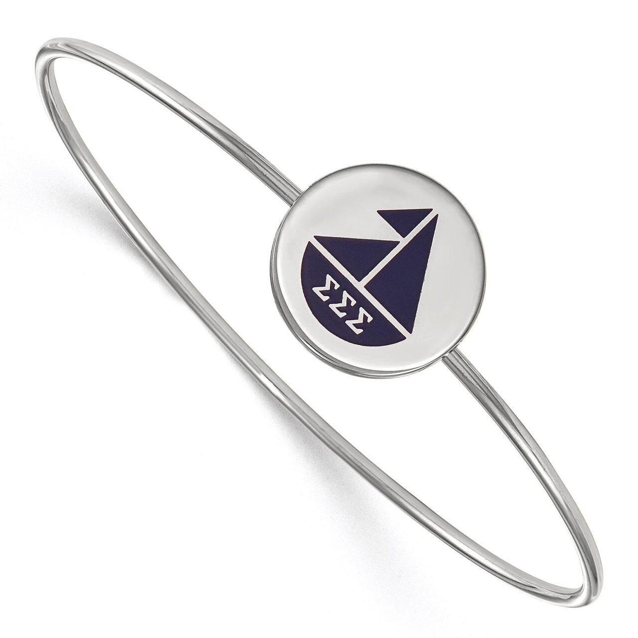 Sigma Sigma Sigma Enameled Slip-on Bangle Sterling Silver SS048SSS-7, MPN: SS048SSS-7, 886774610634