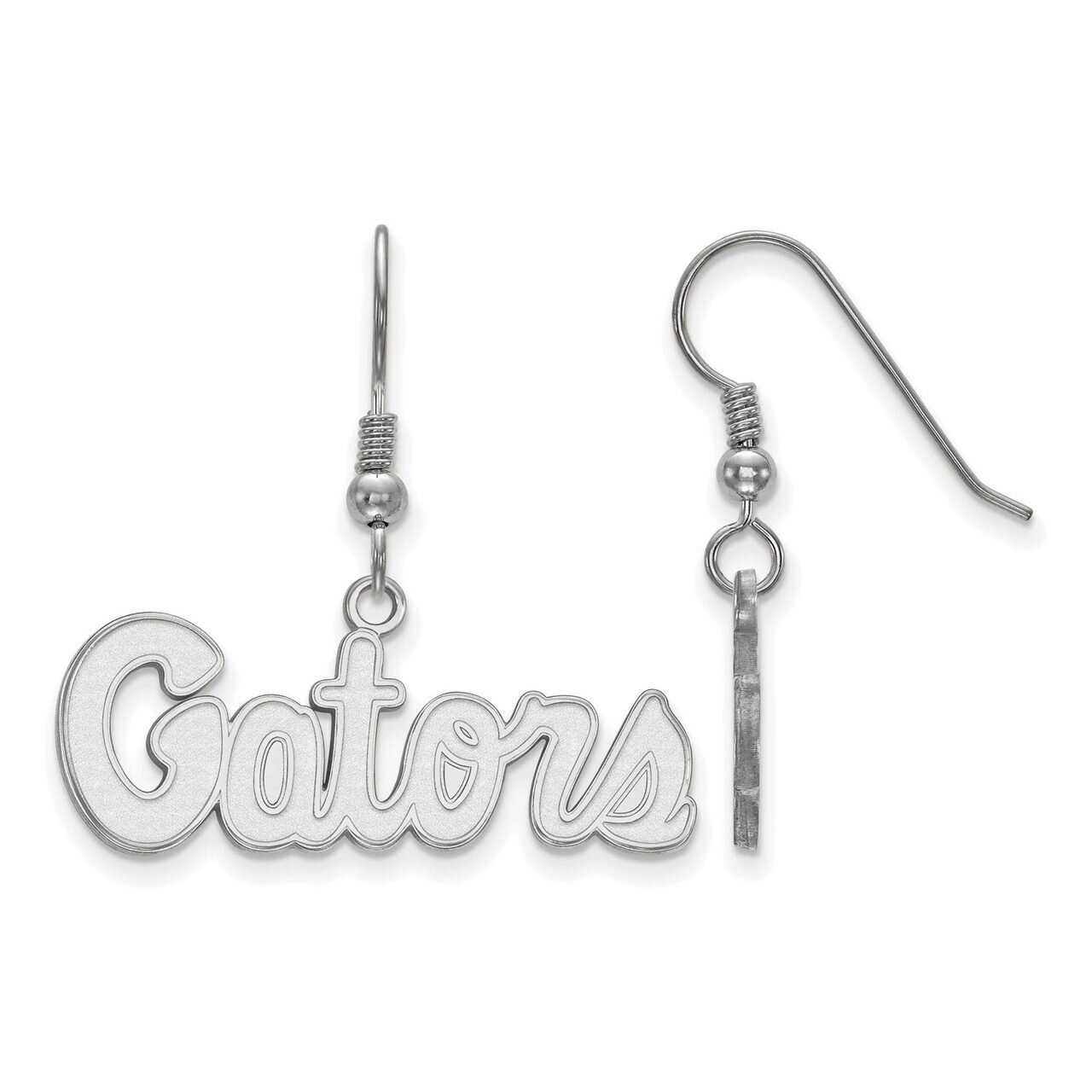 University of Florida Small Dangle Earring Wire Sterling Silver SS048UFL