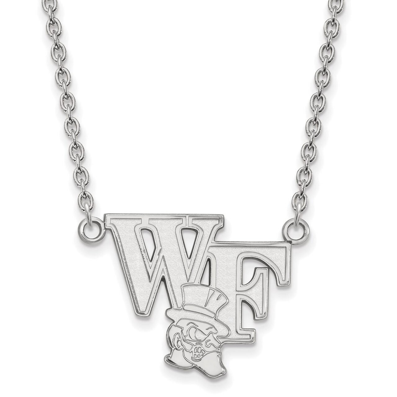 Wake Forest University Large Pendant with Necklace Sterling Silver SS048WFU-18, MPN: SS048WFU-18, 8…
