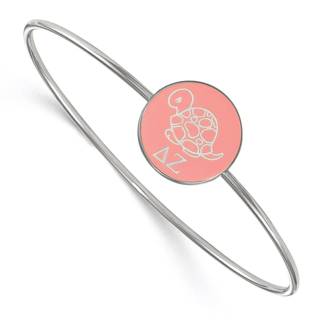 Delta Zeta Enameled Slip-on Bangle Sterling Silver SS049DZ-7, MPN: SS049DZ-7, 886774610801