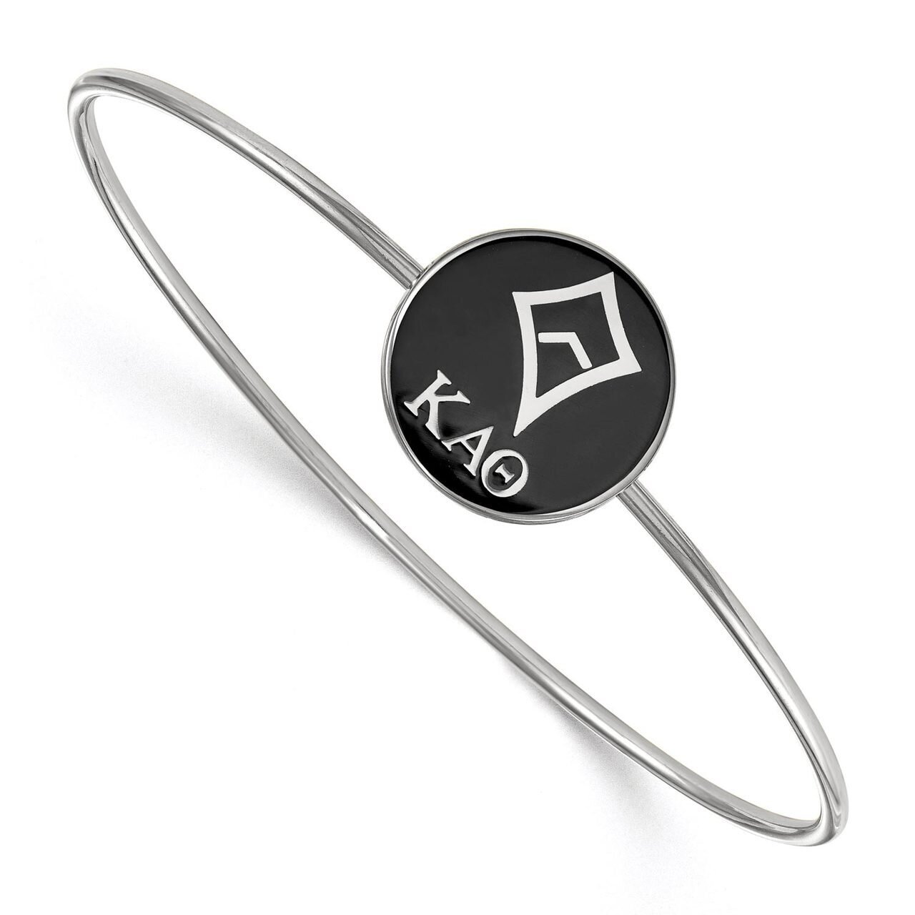 Kappa Alpha Theta Enameled Slip-on Bangle Sterling Silver SS049KAT-7, MPN: SS049KAT-7, 886774610825