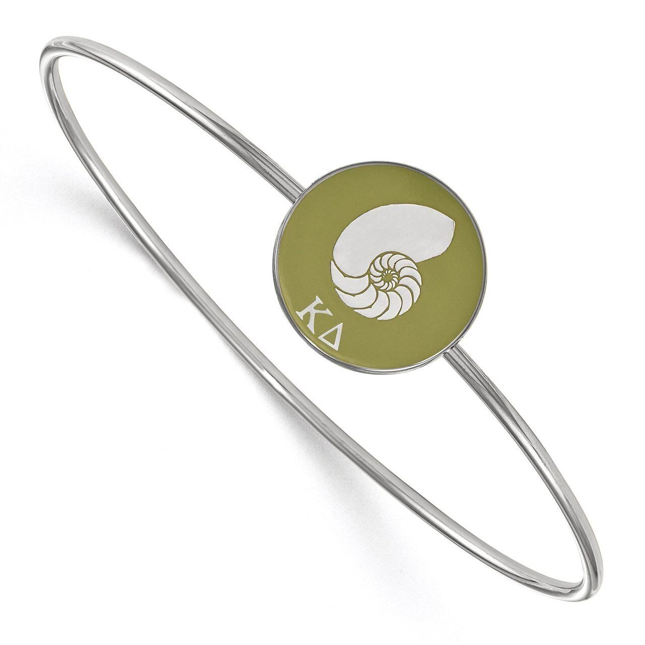 Kappa Delta Enameled Slip-on Bangle Sterling Silver SS049KD-7, MPN: SS049KD-7, 886774610832