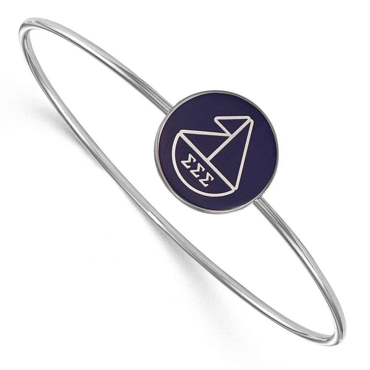 Sigma Sigma Sigma Enameled Slip-on Bangle Sterling Silver SS049SSS-7, MPN: SS049SSS-7, 886774610894