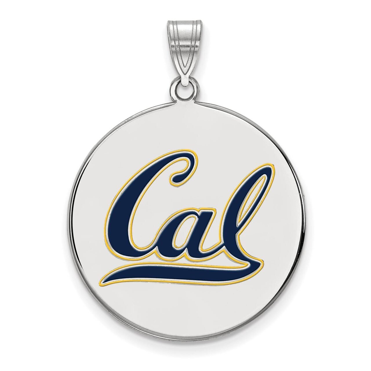 University of California Berkeley Extra Large Enamel Disc Pendant Sterling Silver SS049UCB, MPN: SS…