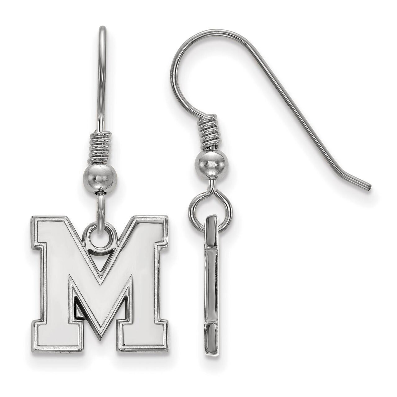 Univeristy of Memphis Small Dangle Earring Wire Sterling Silver SS049UMP, MPN: SS049UMP, 8867747109…