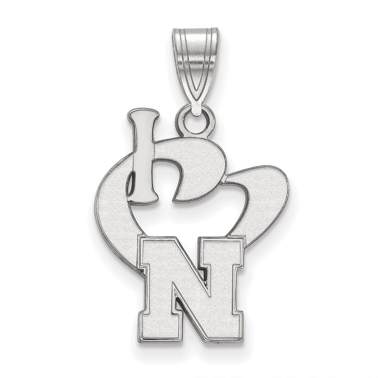 University of Nebraska Large I Love Logo Sterling Silver SS049UNE