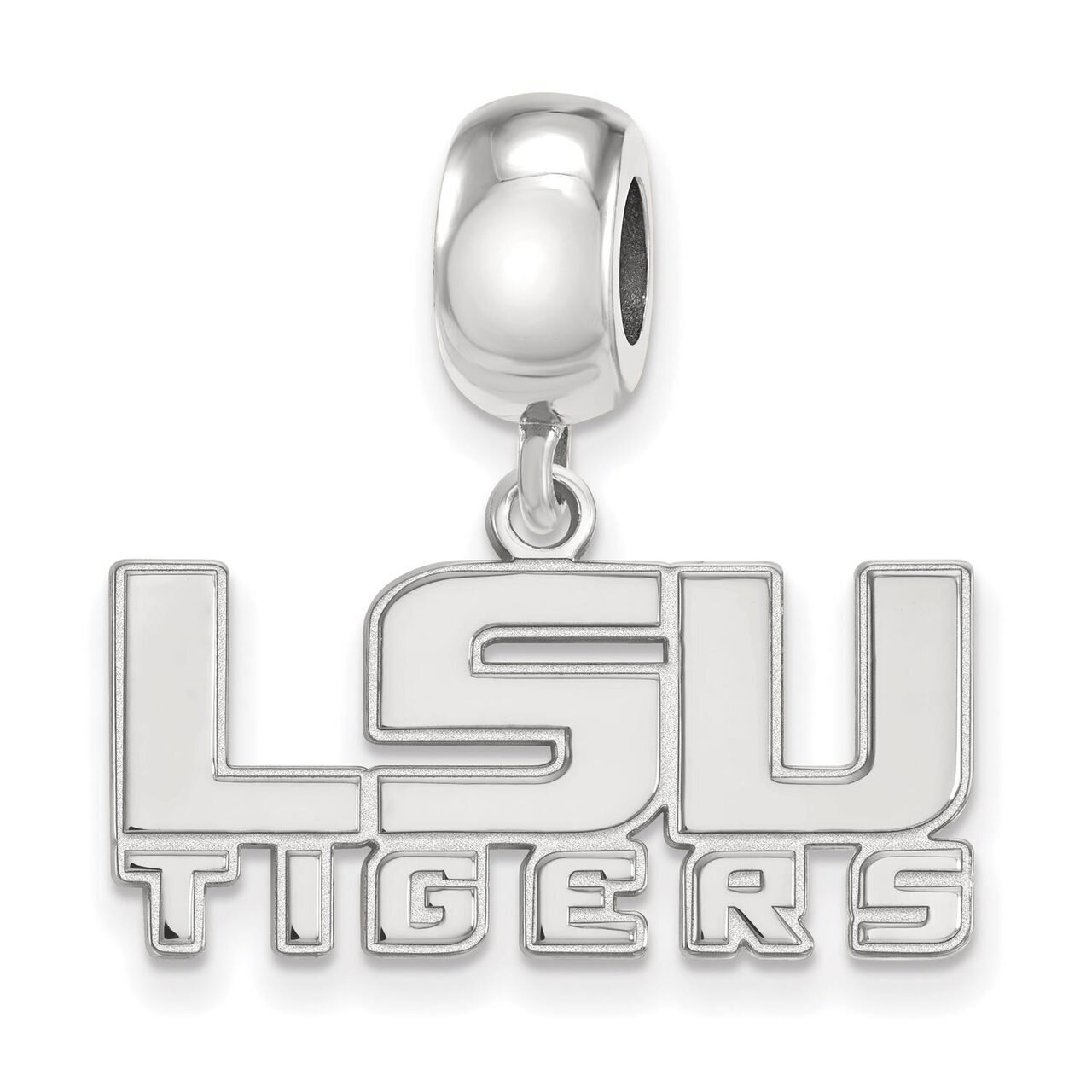 Louisiana State University Bead Charm Small Dangle Sterling Silver SS050LSU