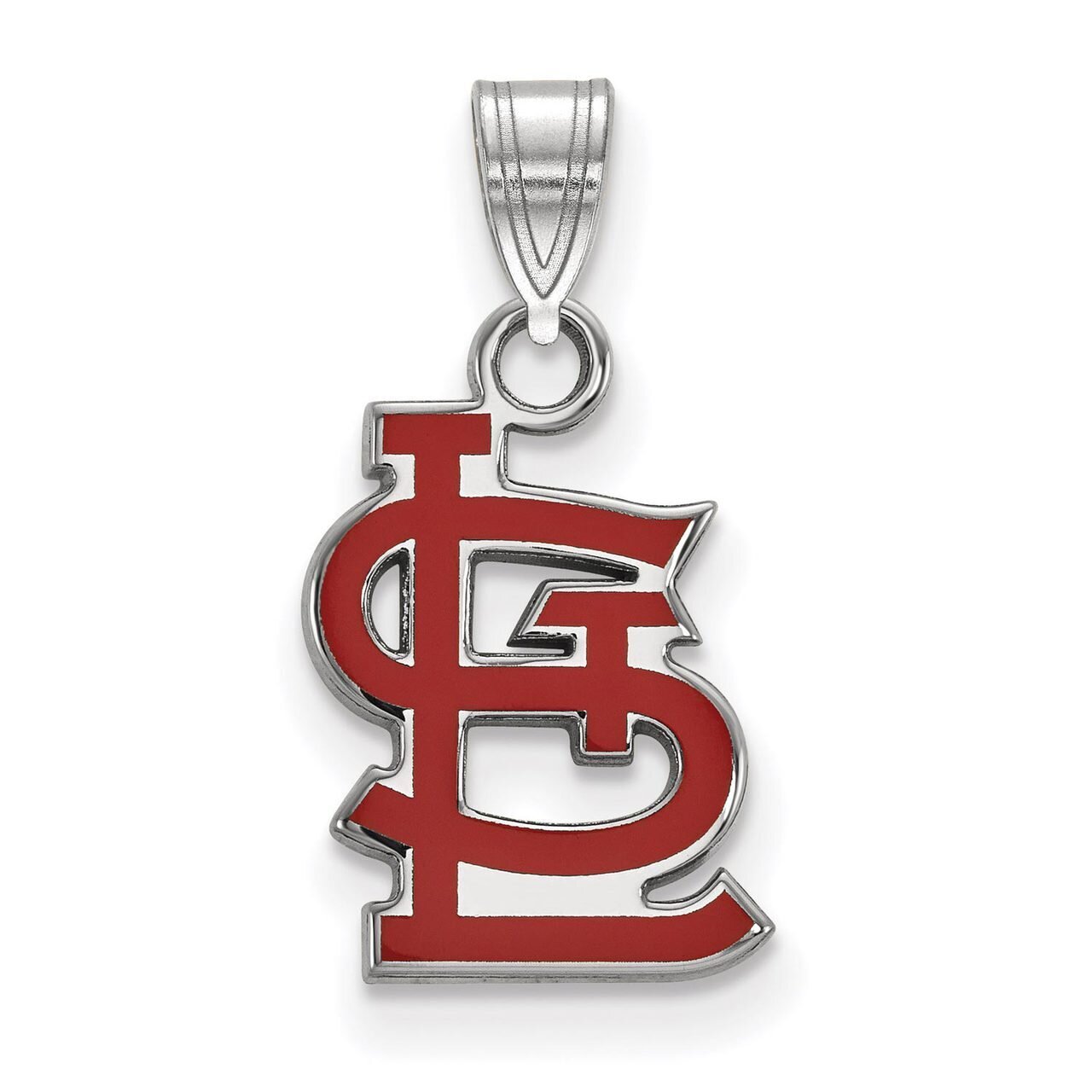 St. Louis Cardinals Small Enamel Pendant Sterling Silver SS054CRD