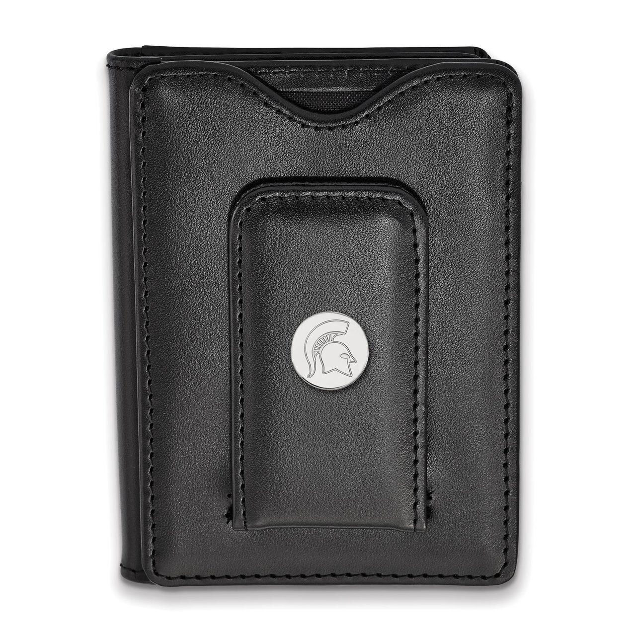 Michigan State University Black Leather Wallet SS054MIS-W1