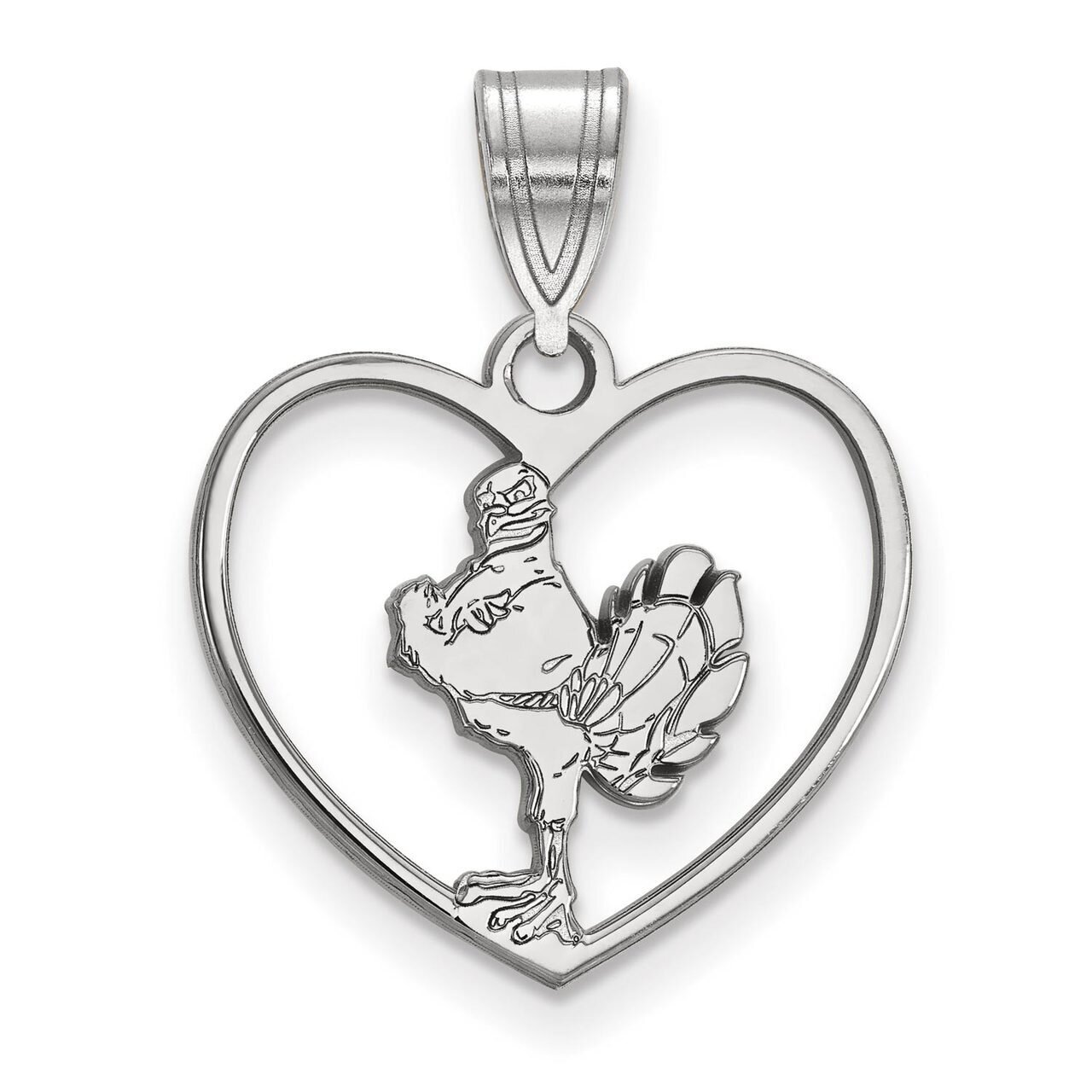 Virginia Tech Pendant in Heart Sterling Silver SS054VTE, MPN: SS054VTE, 886774719948