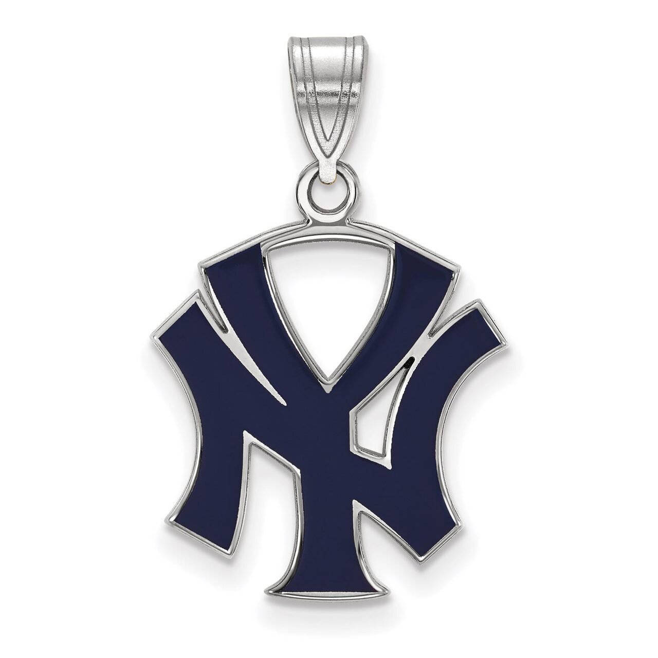 New York Yankees Large Enamel Pendant Sterling Silver SS054YAN