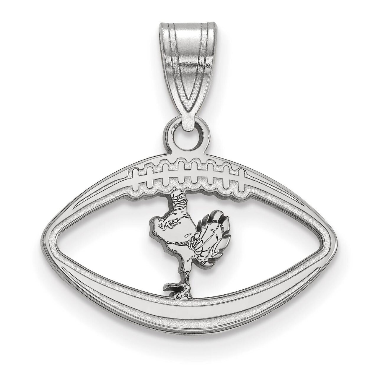Virginia Tech Pendant in Football Sterling Silver SS055VTE, MPN: SS055VTE, 886774719955