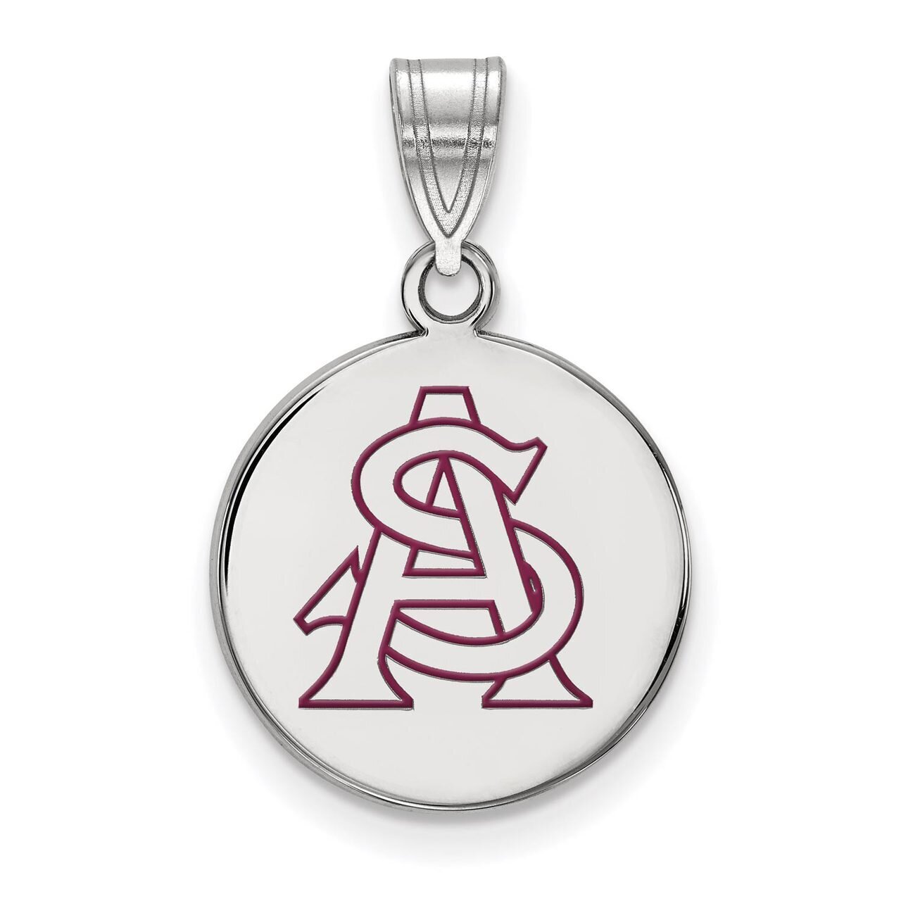 Arizona State University Medium Enamel Disc Pendant Sterling Silver SS056AZS, MPN: SS056AZS, 886774…