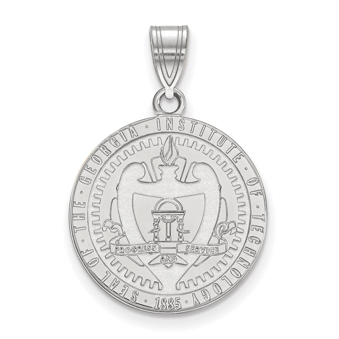 Georgia Institute of Technology Large Crest Sterling Silver SS056GT