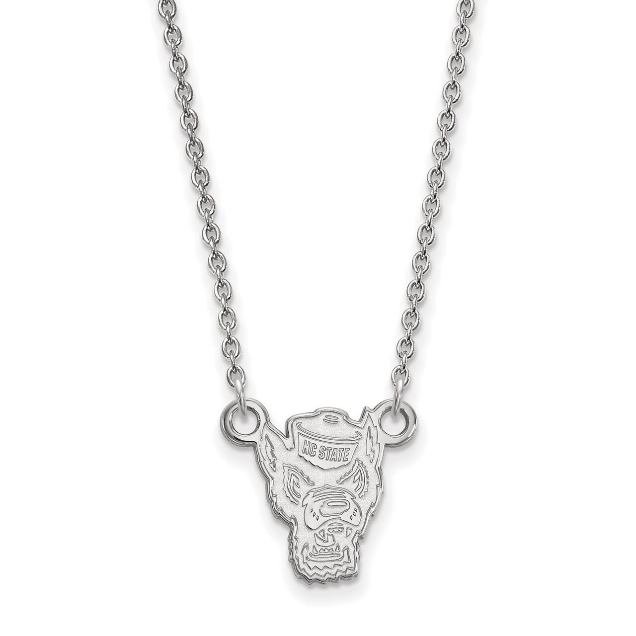 North Carolina State University Small Pendant with Necklace Sterling Silver SS056NCS-18, MPN: SS056…