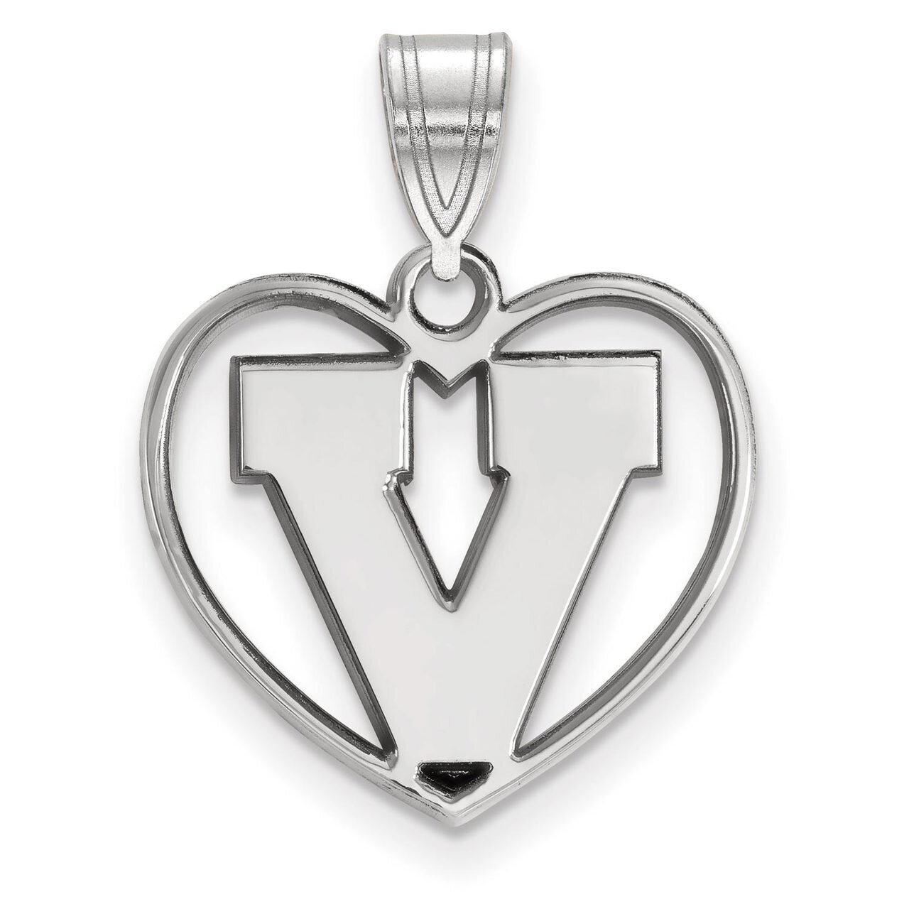 University of Virginia Pendant in Heart Sterling Silver SS056UVA