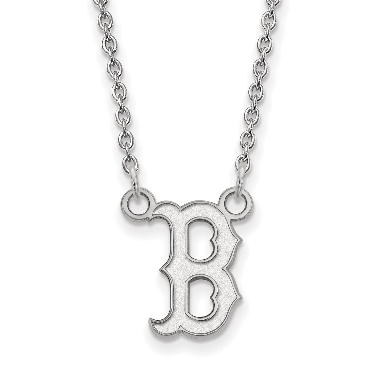 Boston Red Sox Small Pendant with Necklace Sterling Silver SS059RSO-18