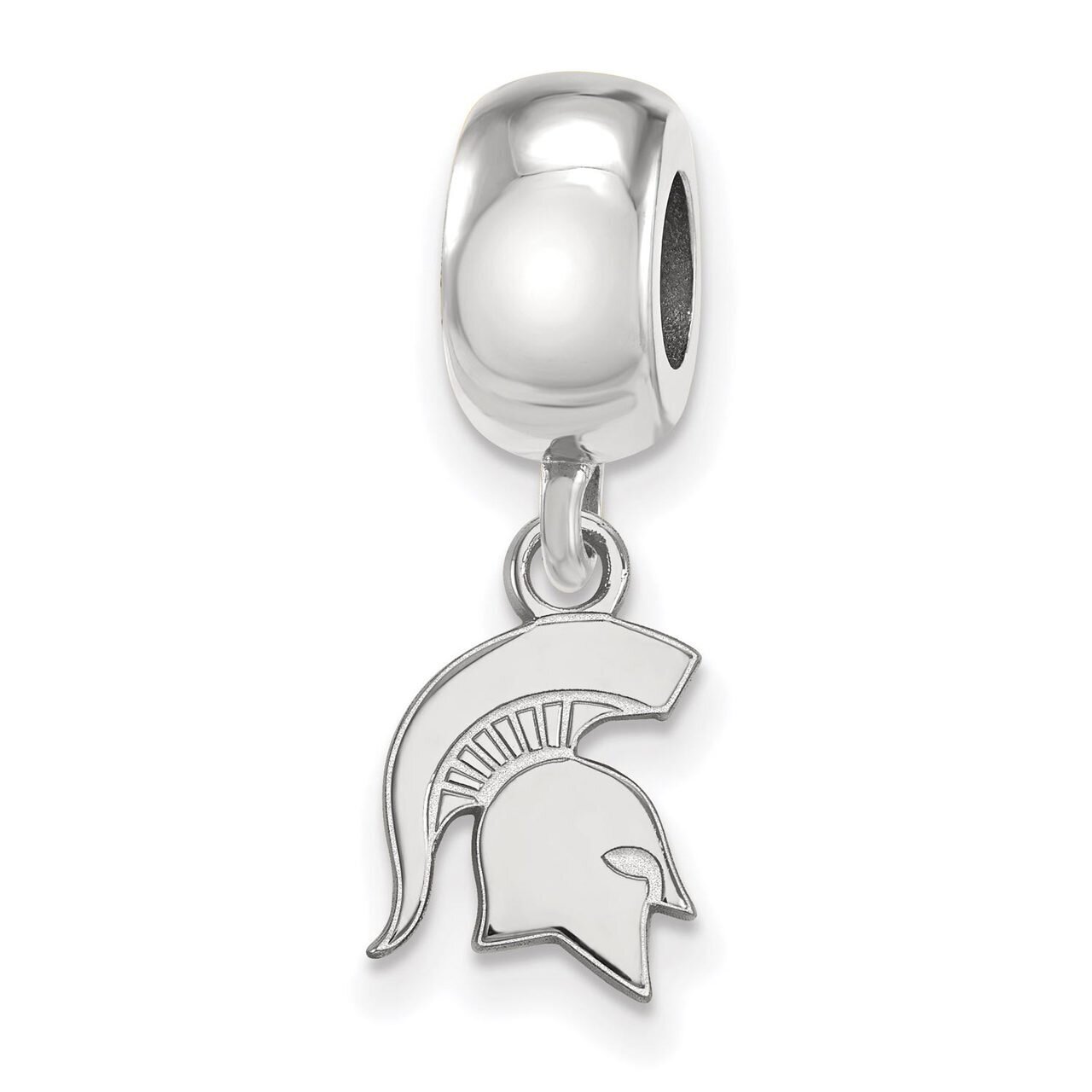 Michigan State University Bead Charm Extra Small Dangle Sterling Silver SS061MIS