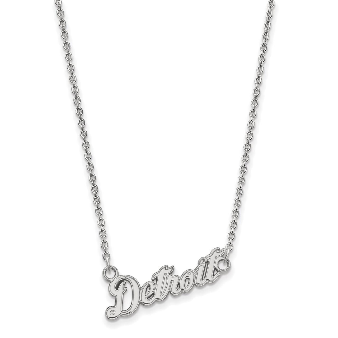 Detroit Tigers Small Pendant with Necklace Sterling Silver SS061TIG-18