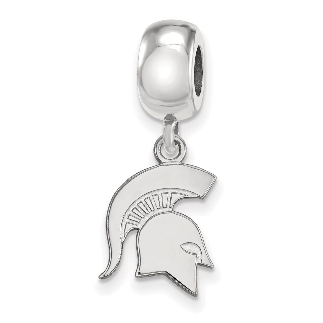 Michigan State University Bead Charm Small Dangle Sterling Silver SS062MIS