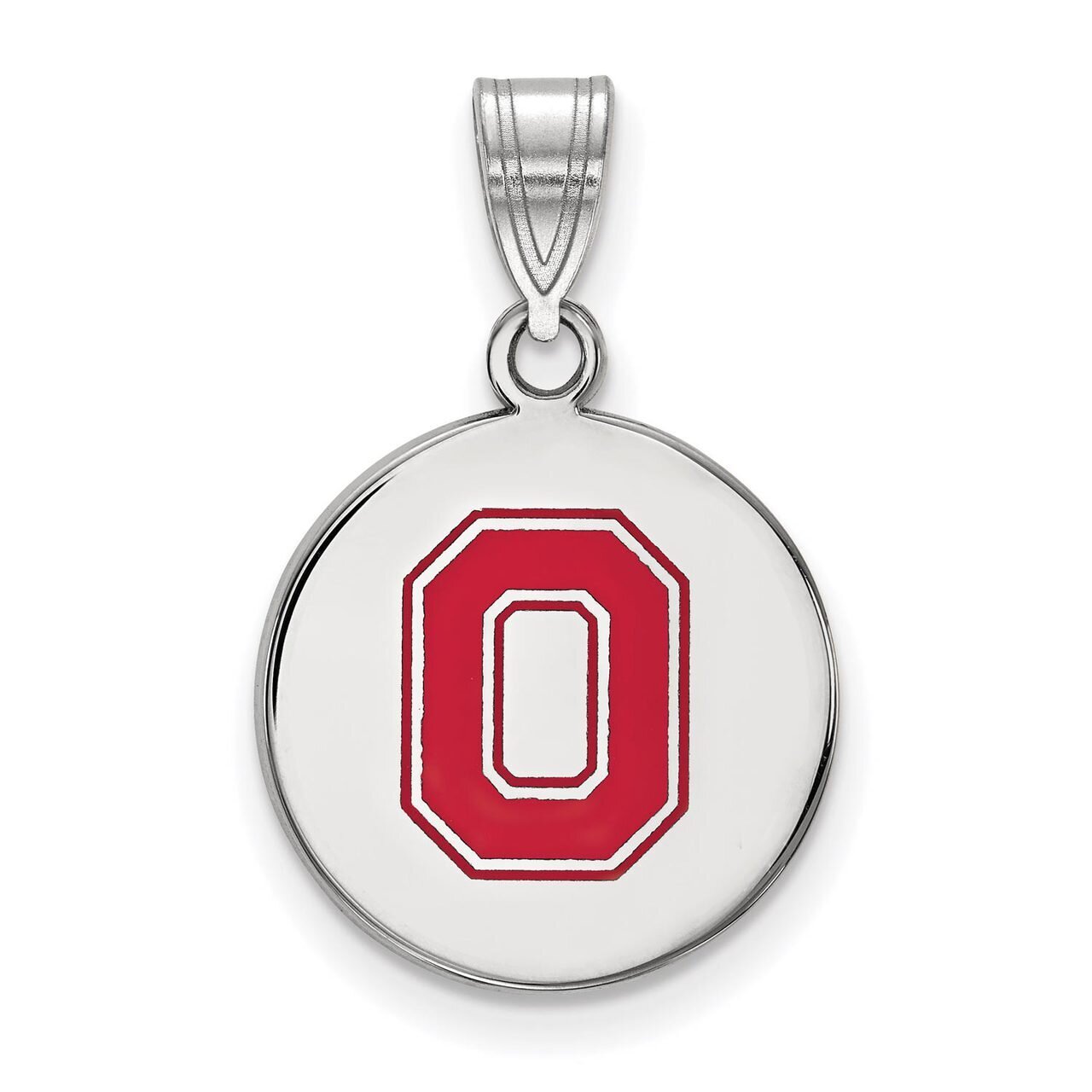 Ohio State University Medium Enamel Disc Pendant Sterling Silver SS063OSU, MPN: SS063OSU, 886774693…