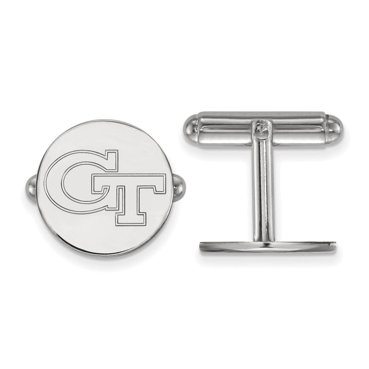 Georgia Institute of Technology Cuff Links Sterling Silver SS064GT