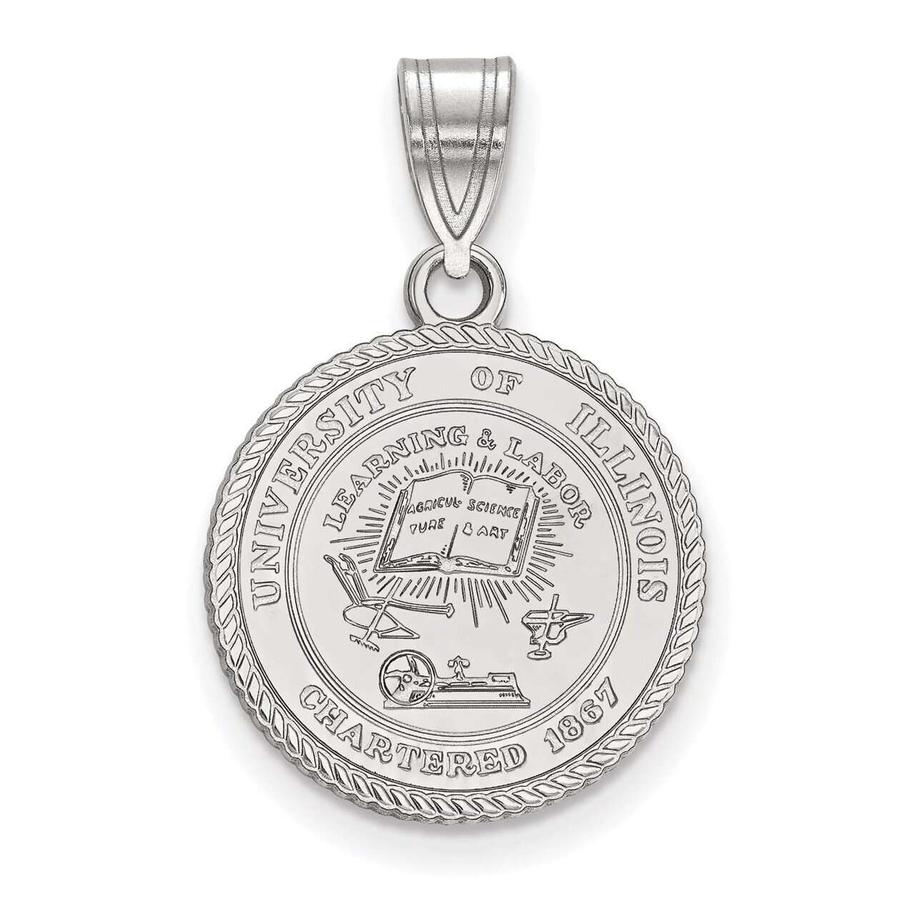 University of Illinois Medium Crest Pendant Sterling Silver SS064UIL, MPN: SS064UIL, 886774708010