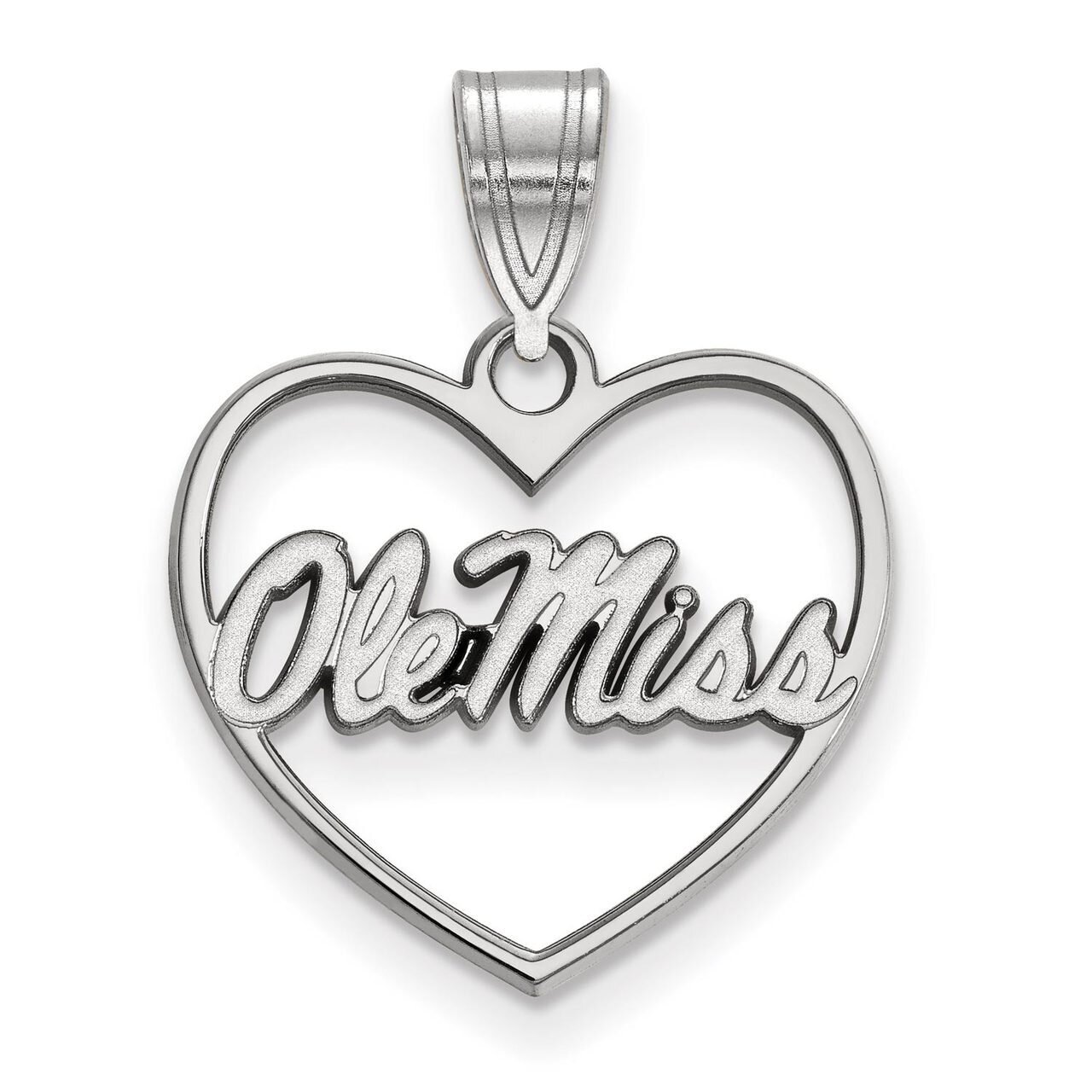 University of Missisippi Pendant in Heart Sterling Silver SS066UMS, MPN: SS066UMS, 886774711843