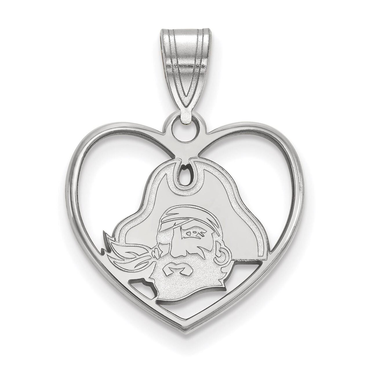 East Carolina University Pendant in Heart Sterling Silver SS067ECU, MPN: SS067ECU, 886774681528