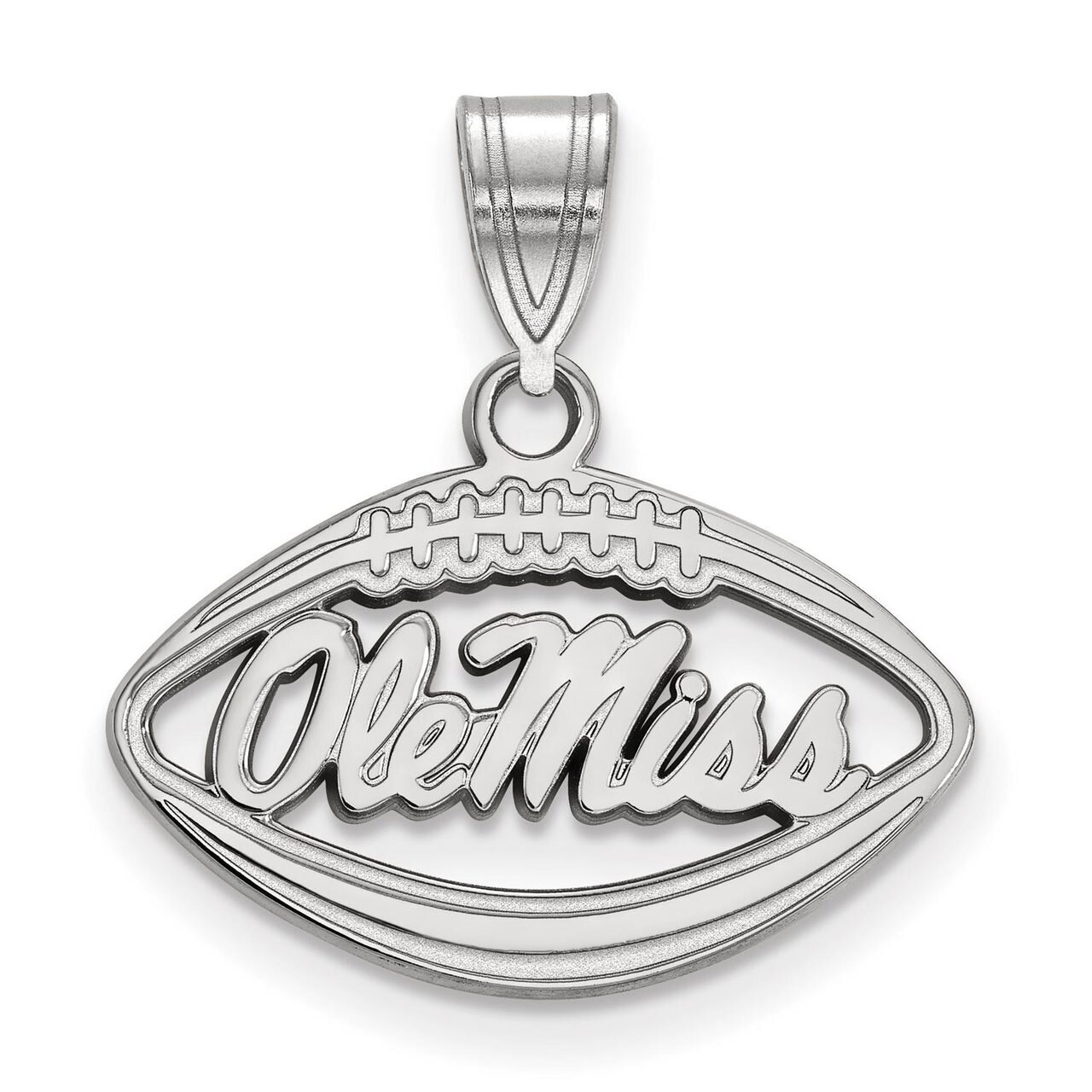 University of Missisippi Pendant in Football Sterling Silver SS067UMS