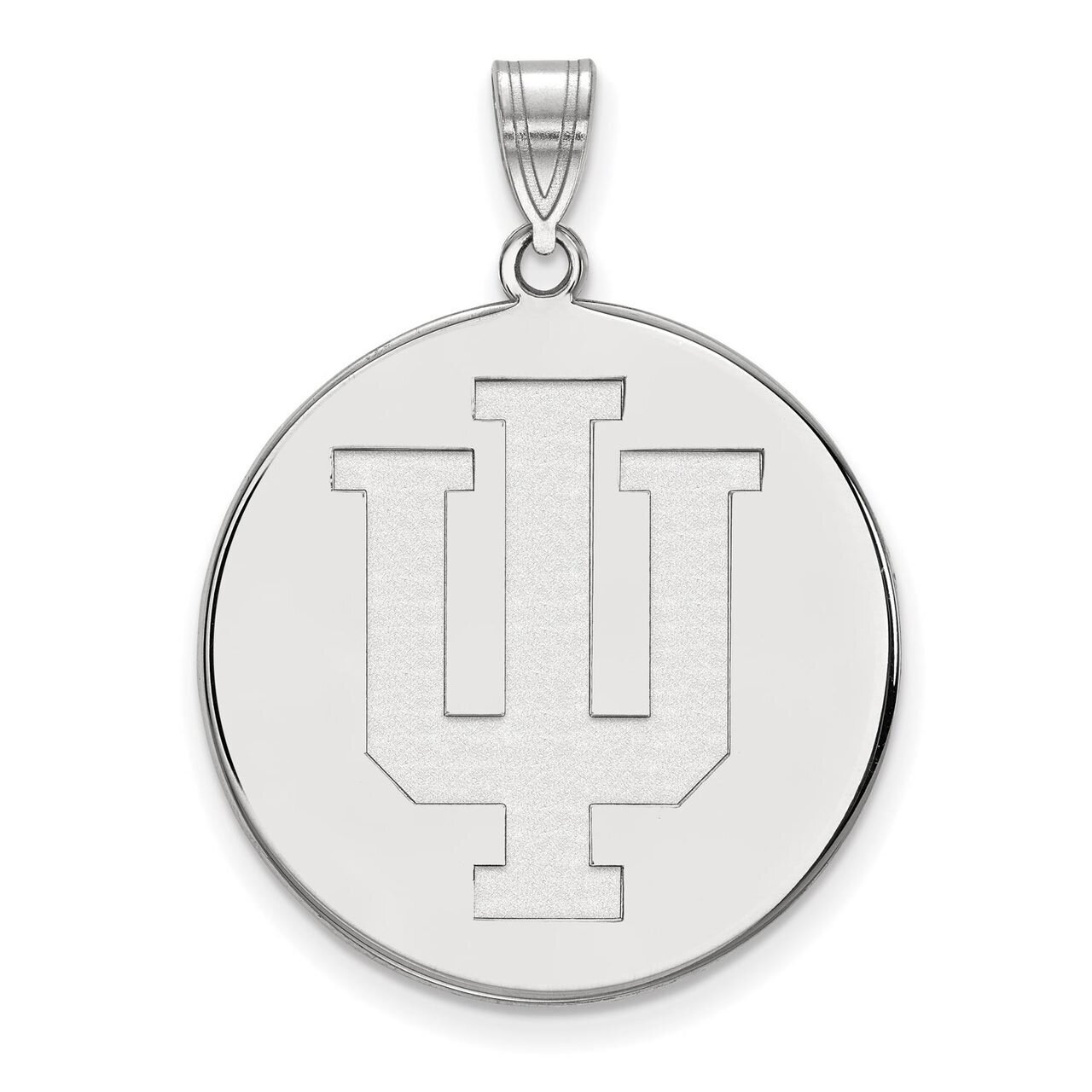 Indiana University Extra Large Disc Pendant Sterling Silver SS070IU