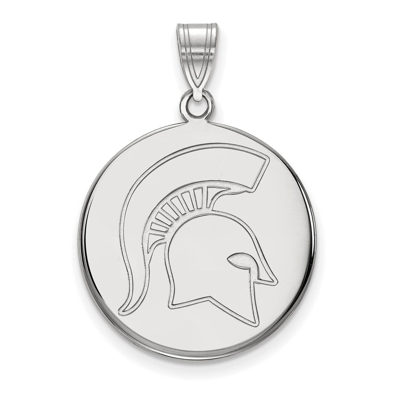 Michigan State University Large Disc Pendant Sterling Silver SS070MIS, MPN: SS070MIS, 886774690391