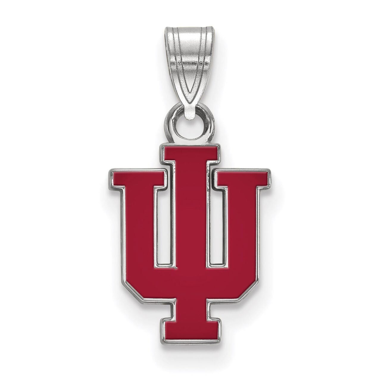 Indiana University Small Enamel Pendant Sterling Silver SS071IU, MPN: SS071IU, 886774686004