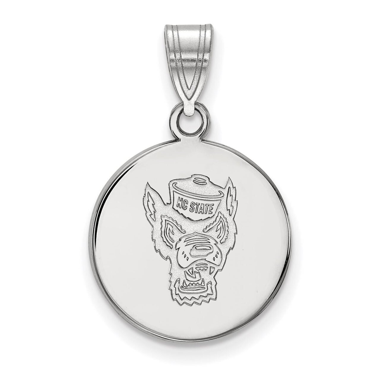North Carolina State University Medium Disc Pendant Sterling Silver SS071NCS, MPN: SS071NCS, 886774…