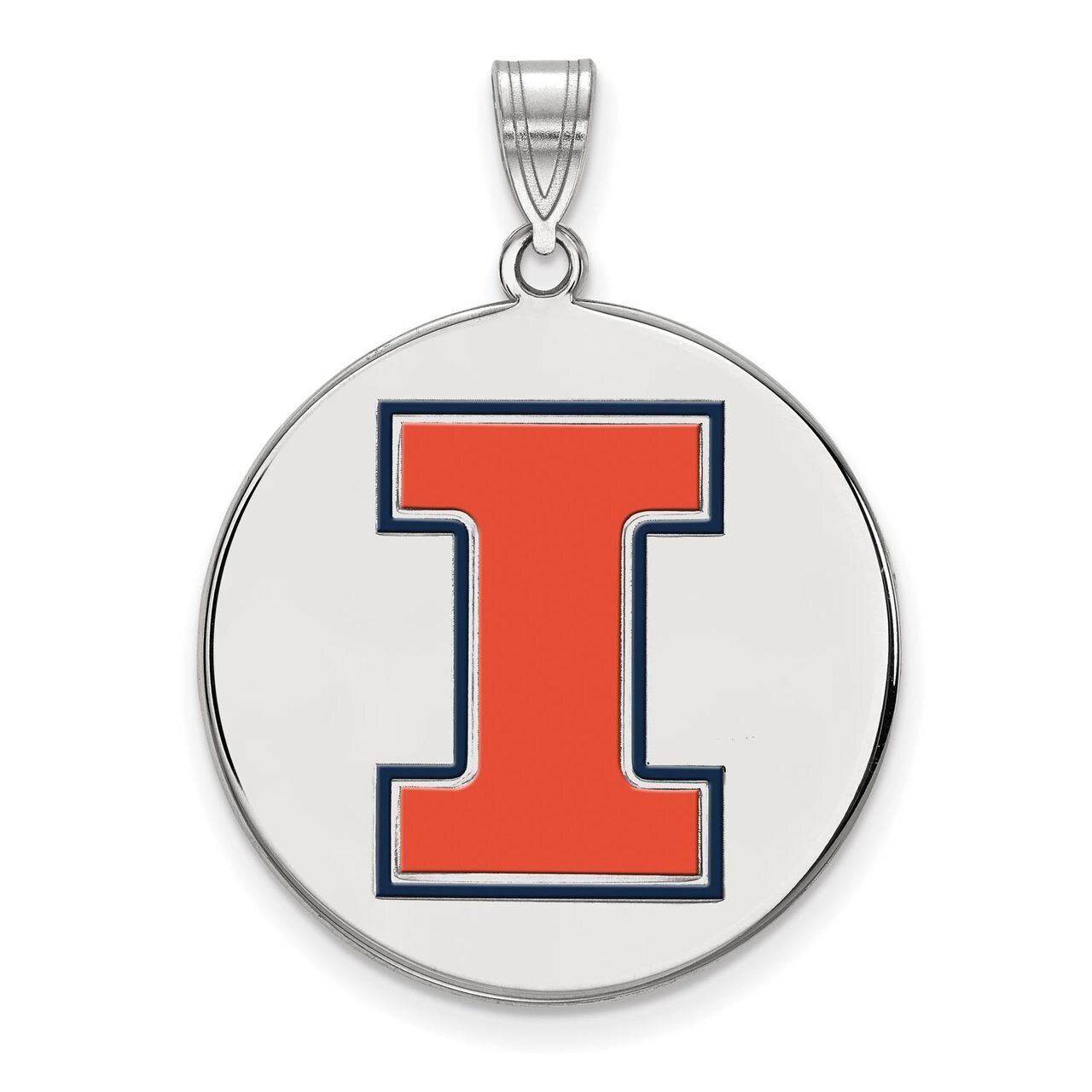 University of Illinois Extra Large Enamel Pendant Sterling Silver SS071UIL, MPN: SS071UIL, 88677470…