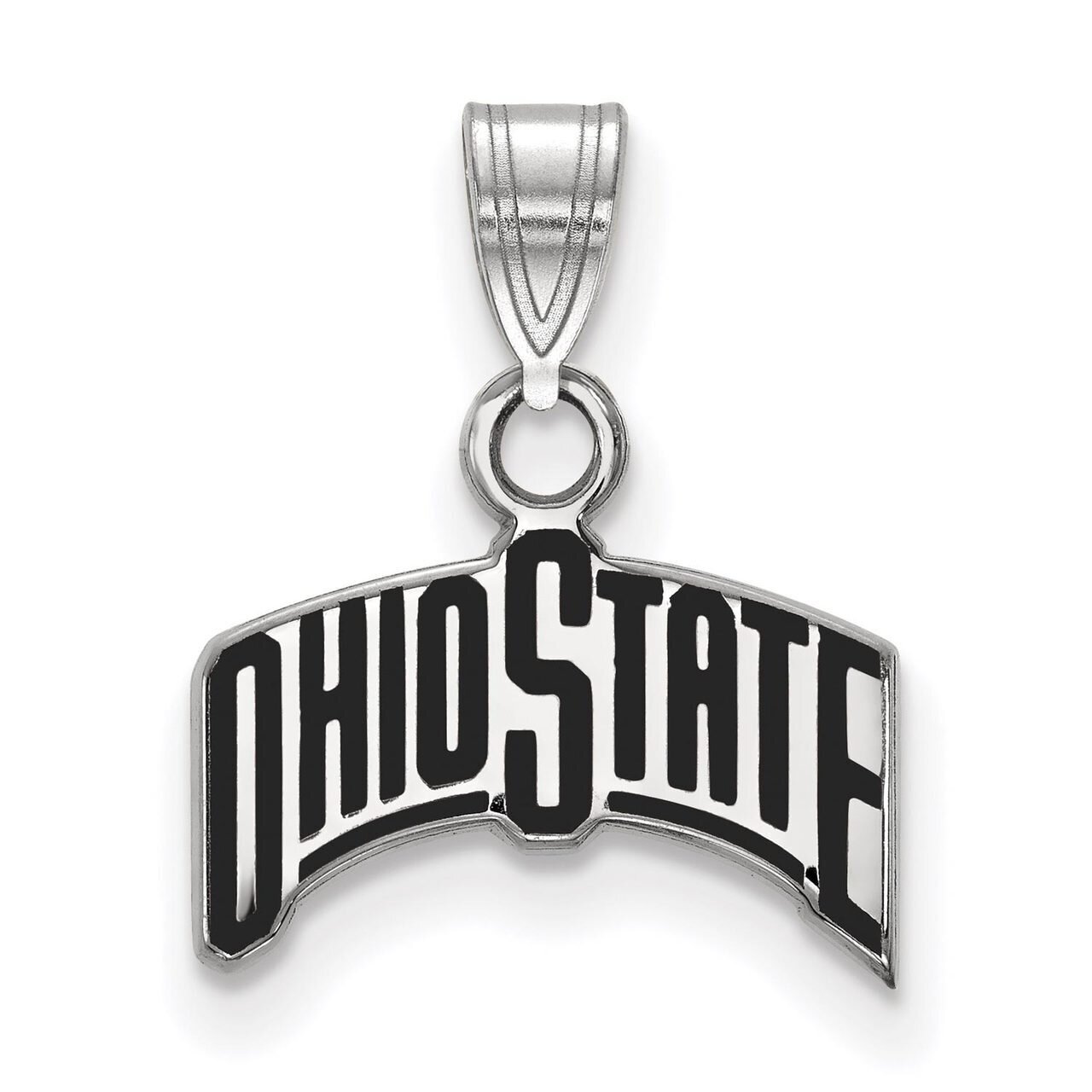 Ohio State University Small Enamel Pendant Sterling Silver SS073OSU
