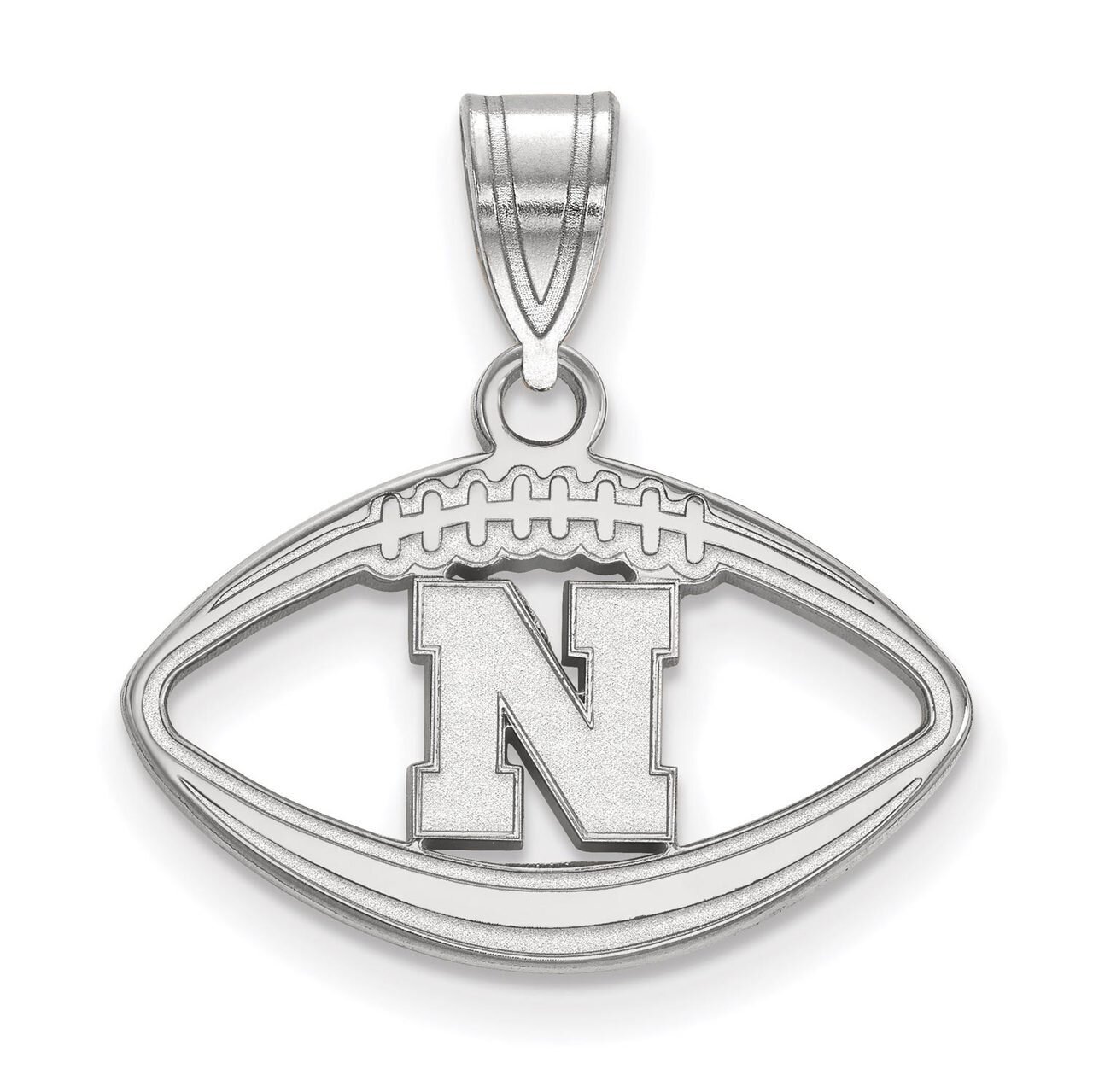 University of Nebraska Pendant in Football Sterling Silver SS076UNE, MPN: SS076UNE, 886774713113