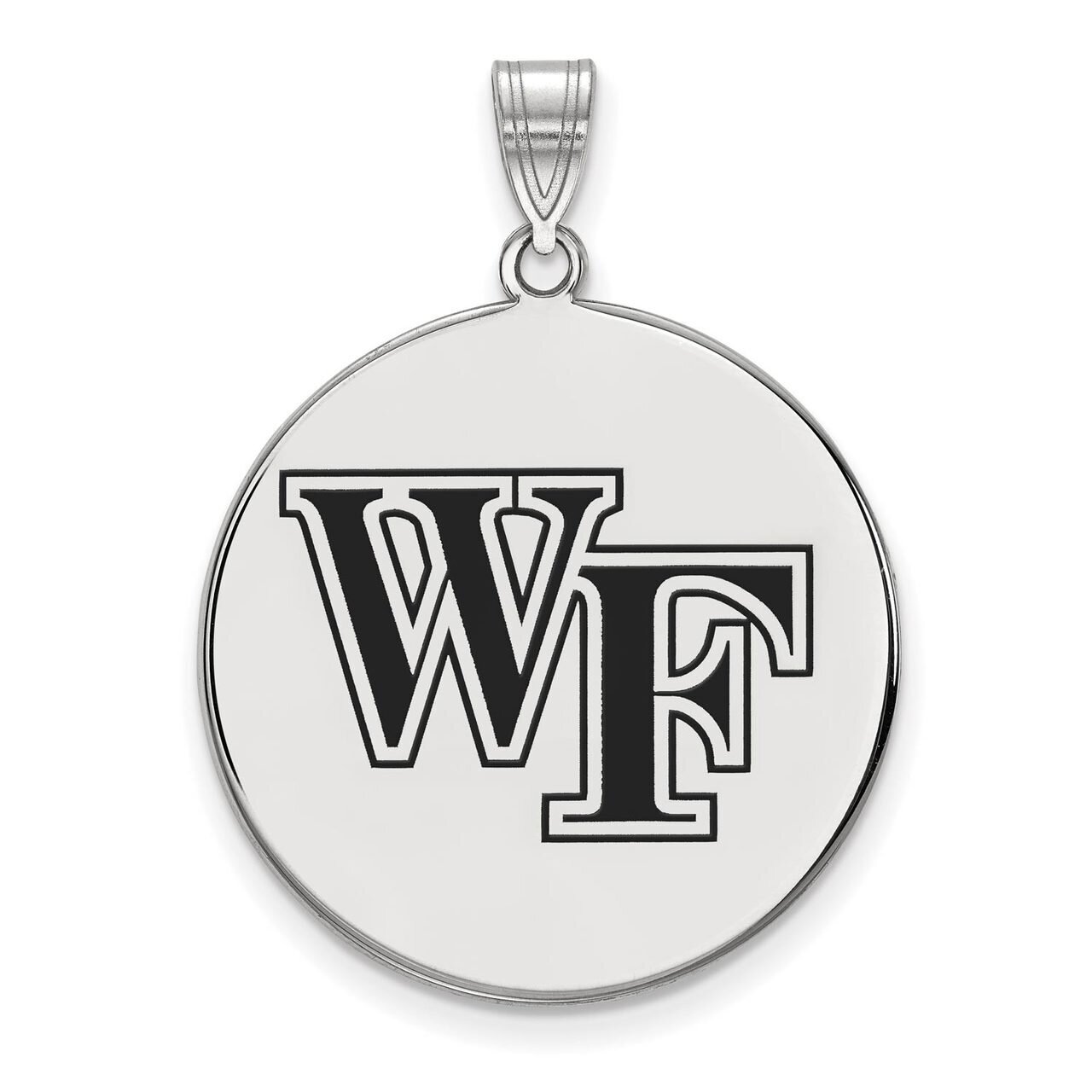 Wake Forest University Extra Large Enamel Disc Pendant Sterling Silver SS076WFU, MPN: SS076WFU, 886…