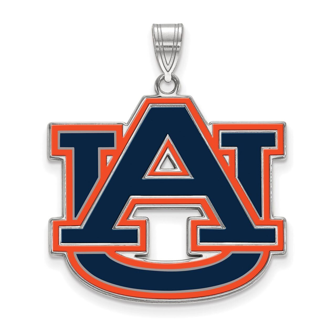 Auburn University Extra Large Enamel Pendant Sterling Silver SS077AU, MPN: SS077AU, 886774678443