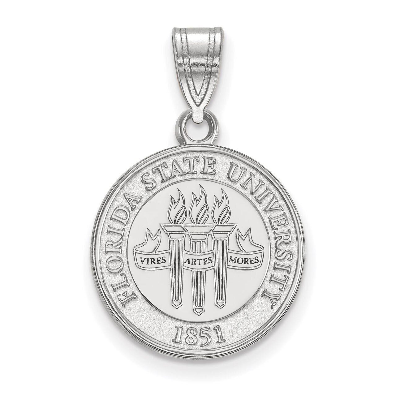 Florida State University Medium Crest Pendant Sterling Silver SS077FSU