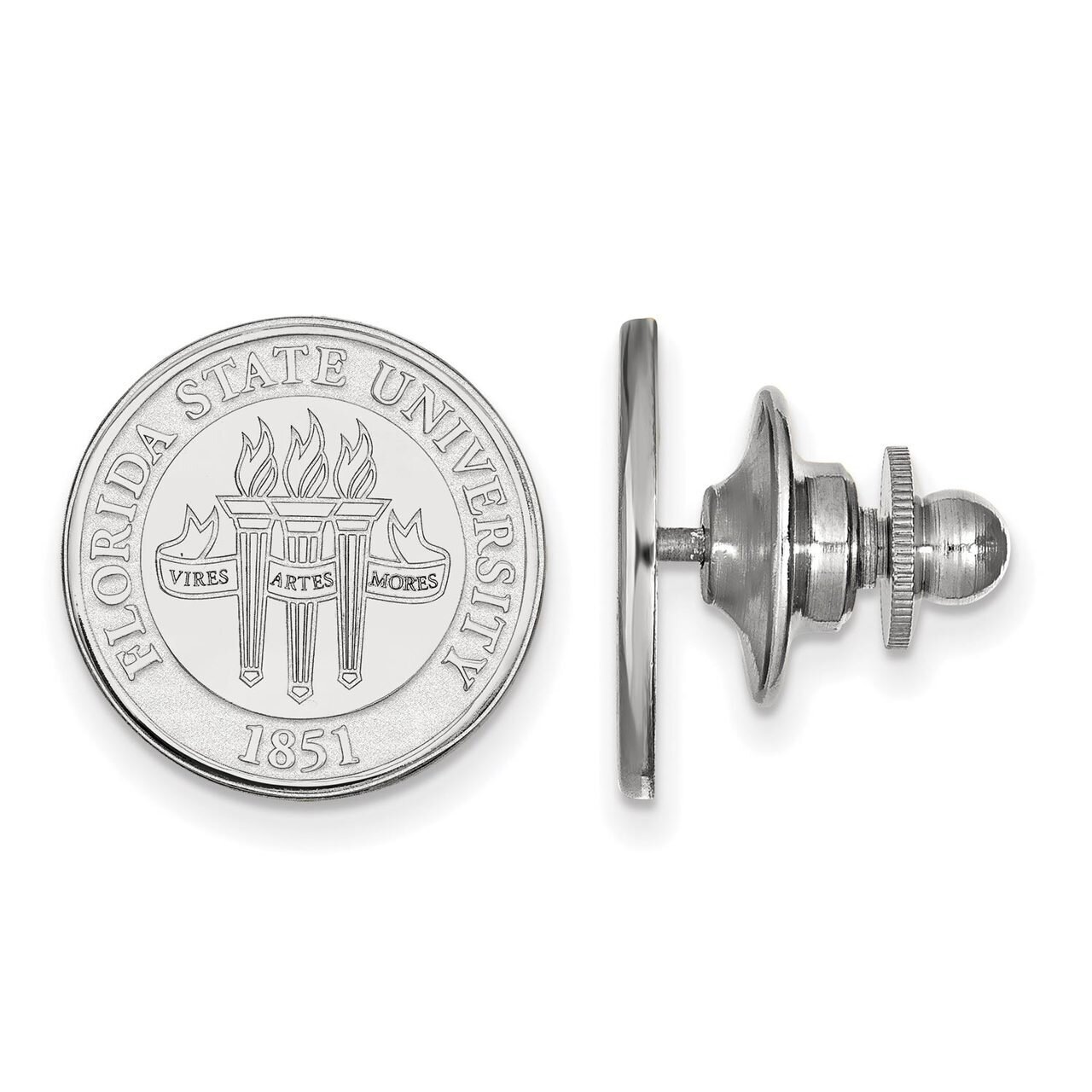 Florida State University Crest Lapel Pin Sterling Silver SS079FSU