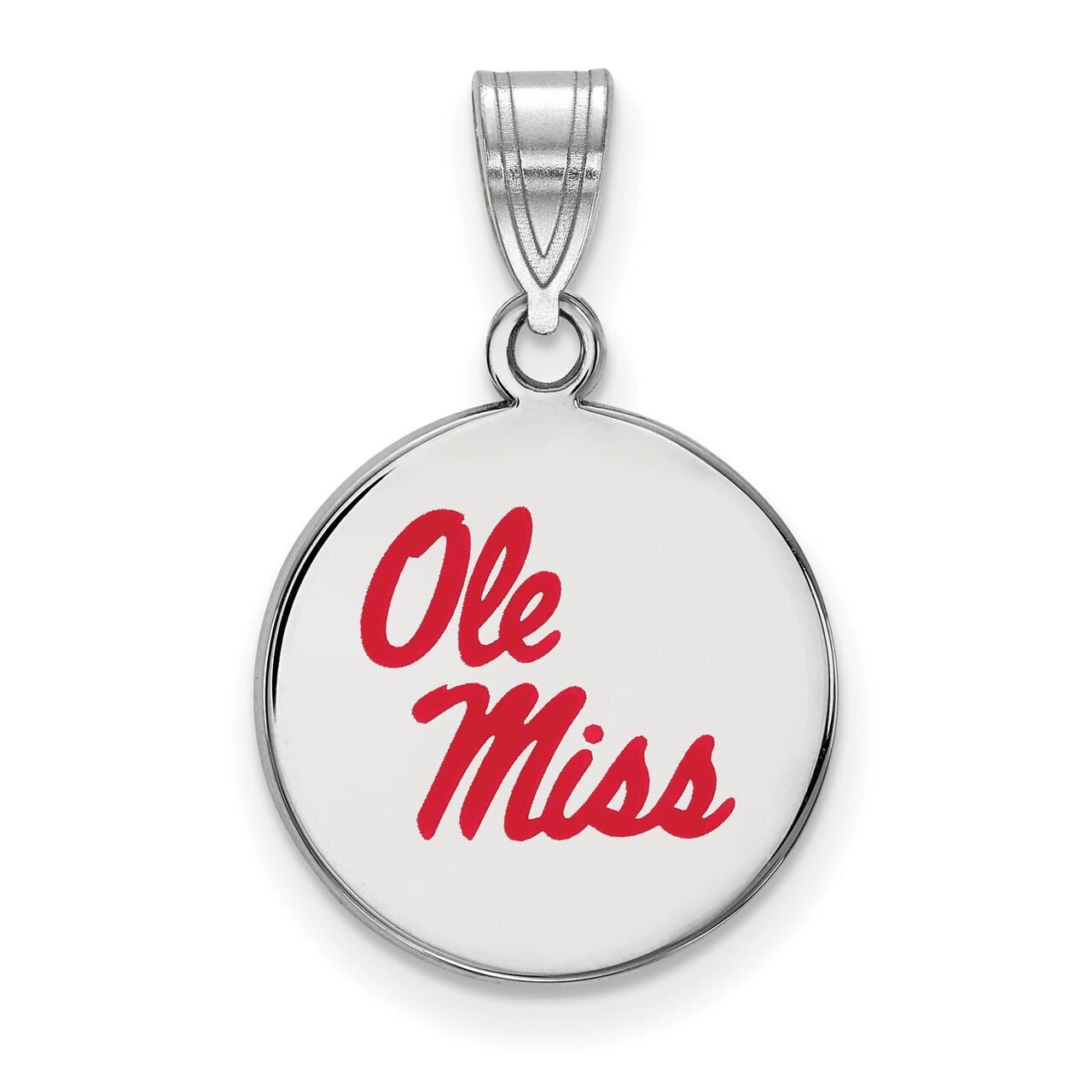 University of Mississippi Medium Enamel Disc Pendant Sterling Silver SS081UMS, MPN: SS081UMS, 88677…