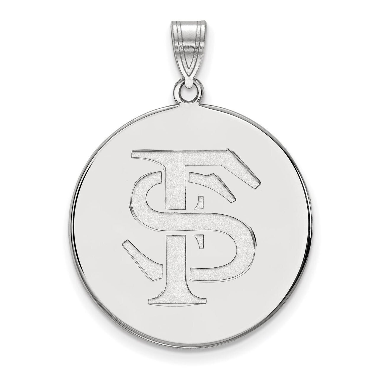 Florida State University Extra Large Disc Pendant Sterling Silver SS083FSU