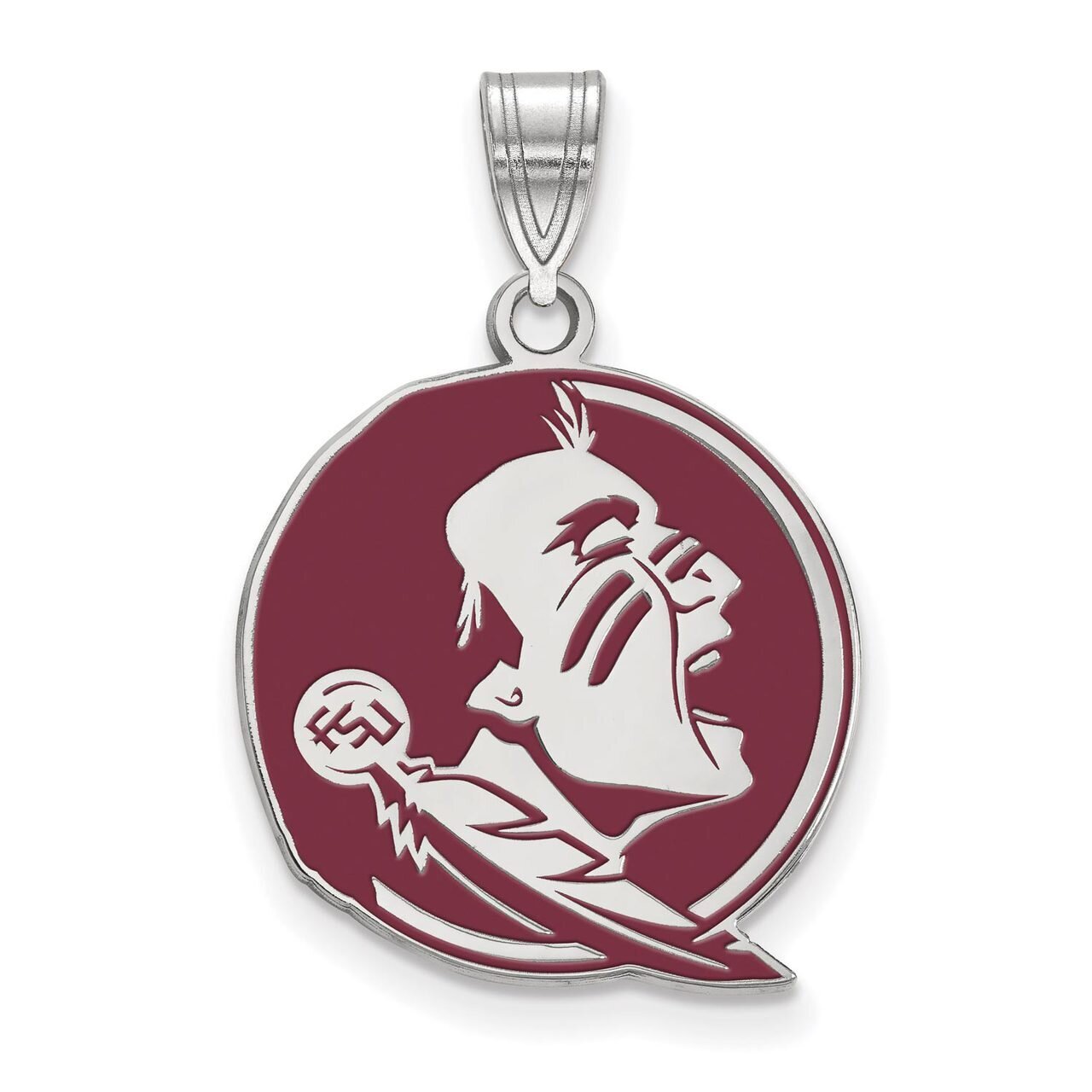 Florida State University Large Enamel Pendant Sterling Silver SS088FSU, MPN: SS088FSU, 886774683560