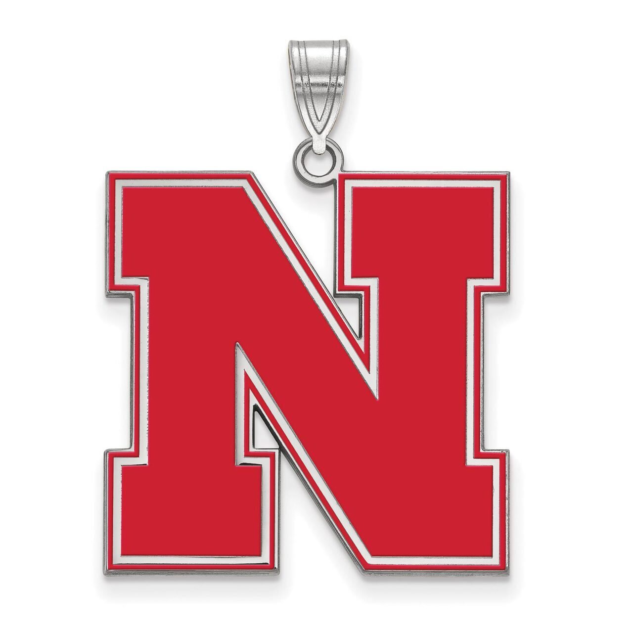 University of Nebraska Extra Large Enamel Pendant Sterling Silver SS093UNE, MPN: SS093UNE, 88677471…