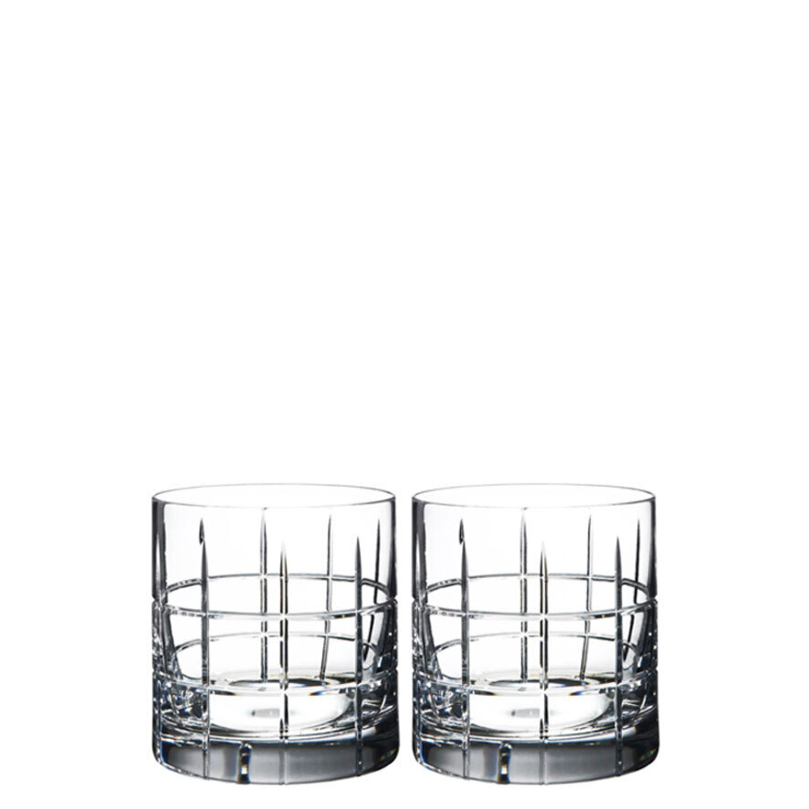Orrefors Street Double Old Fashion Pair